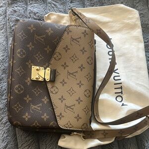 Louis Vuitton Brown and Tan Monogram Shoulder Bag